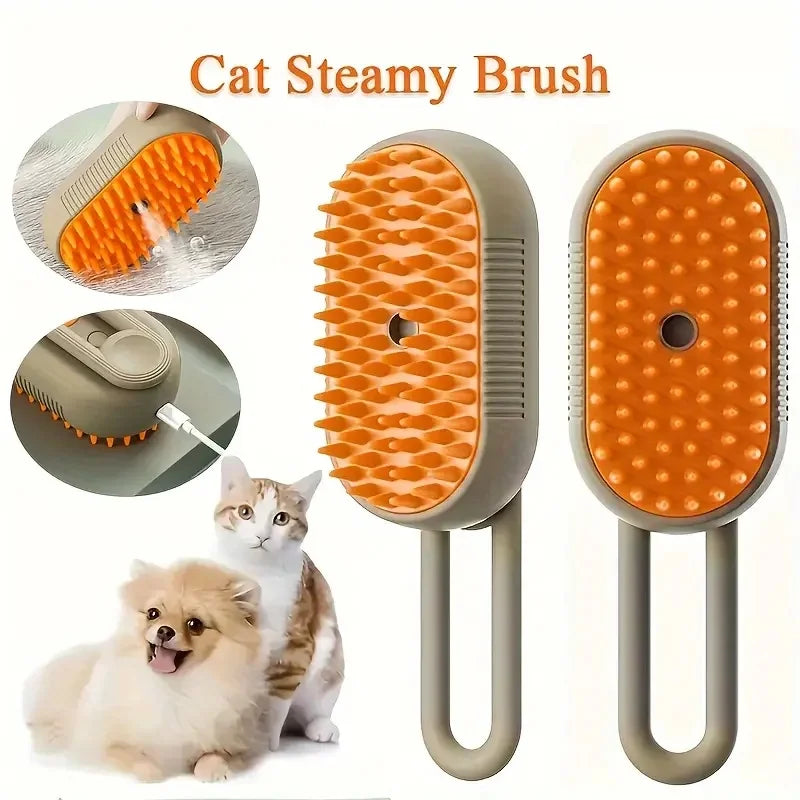 Pet Steamer Hair Removal Brush