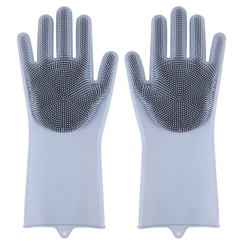 Silicone Dishwashing & Pet Bathing Gloves