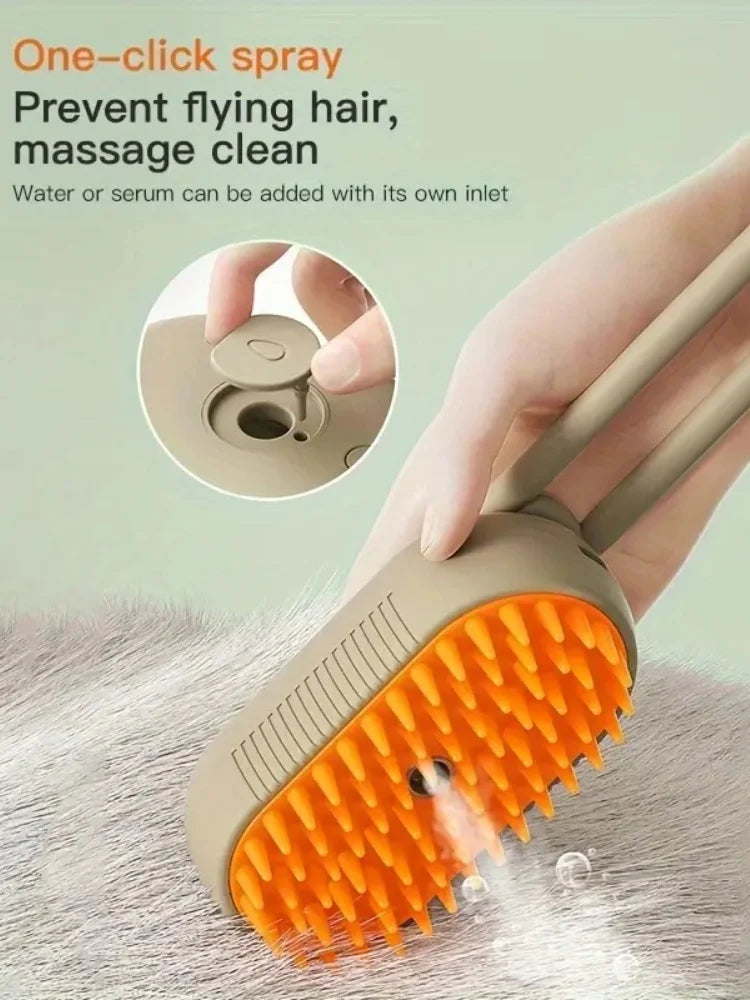 Pet Steamer Hair Removal Brush