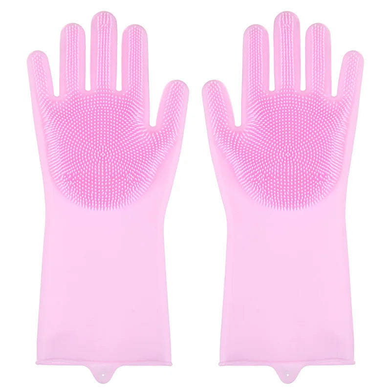 Silicone Dishwashing & Pet Bathing Gloves