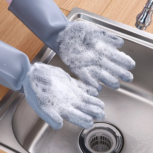 Silicone Dishwashing & Pet Bathing Gloves