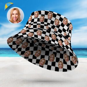 Custom Reversible Bucket Hat, Personalized Double-Sided Fashion Sun Cap