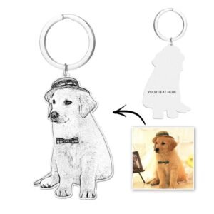 Custom Photo Engraved Keychain in Stainless Steel
