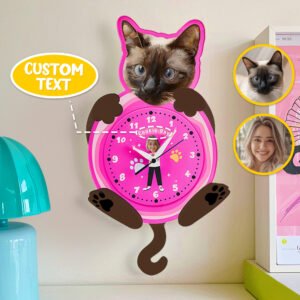 Who's a Good Timekeeper? — Custom Pet & Owner Face Wall Clock